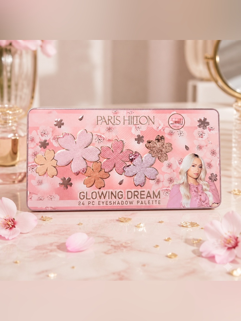 Paris Hilton Glowing Dream 24-Piece Eyeshadow Palette New
